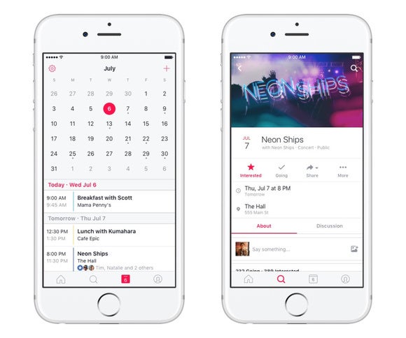 Facebook launches Events app for iOS with a Sunrise-style ...