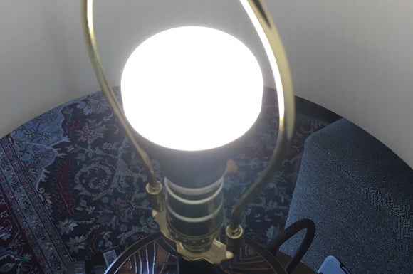 Flux color LED smart bulb in lamp