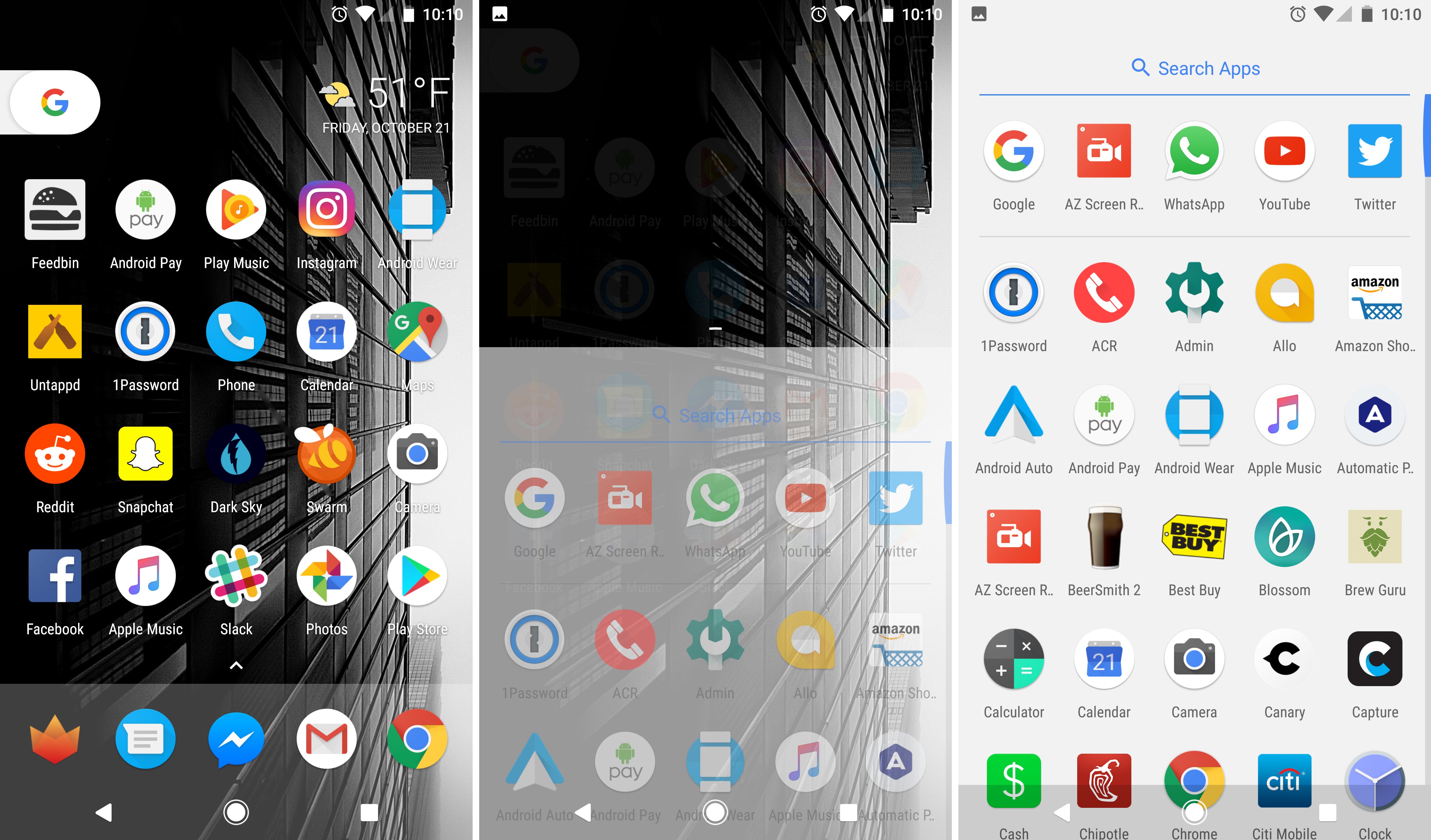 google pixel app drawer