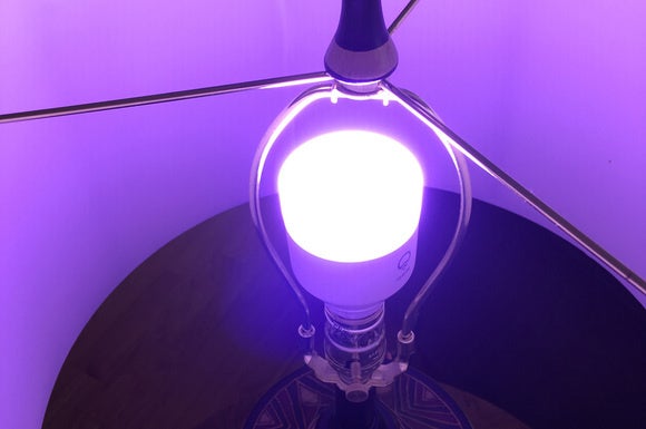 LIFX Color 1000 smart bulb in a lamp