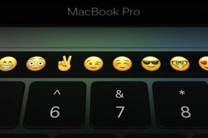 macbook pro touch bar emoji