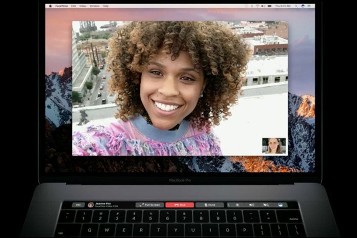 macbook pro touch bar facetime