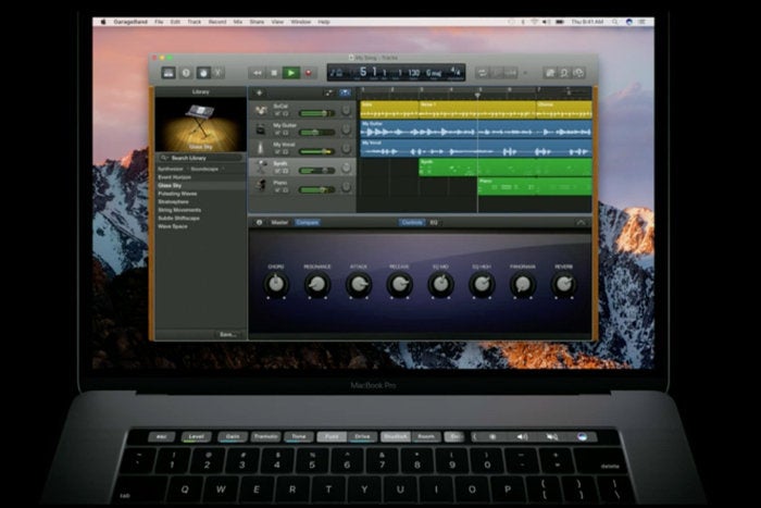 macbook pro touch bar garageband