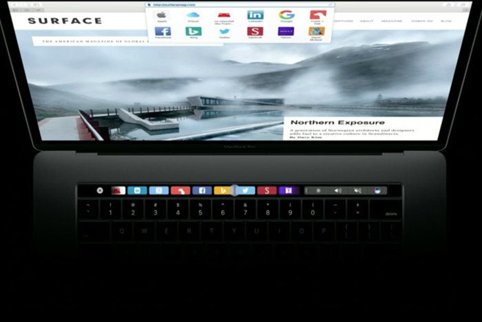 macbook pro touch bar safari