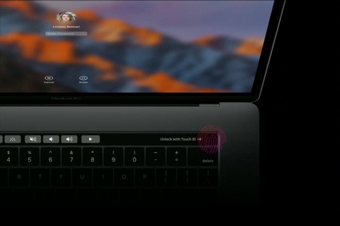 macbook pro touch bar touch id