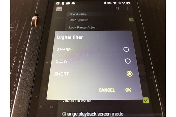 You can set which digital filter to use.