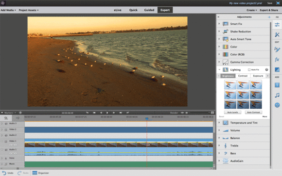 Premiere Elements interface