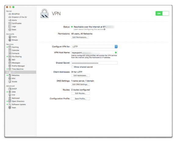 creating a vpn server mac