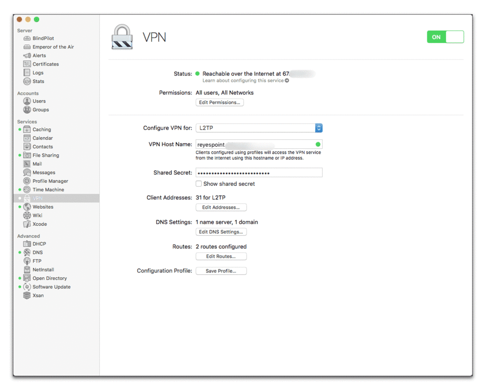 Mac vpn settings