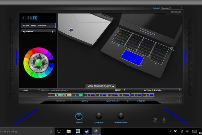Alienware 13 (2016) software screenshot