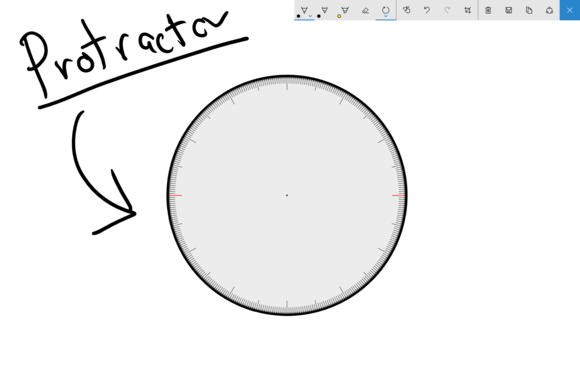 windows 10 ink protractor