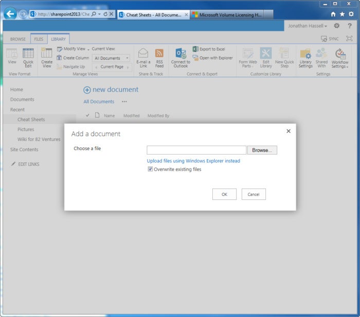 SharePoint 2013 - upload document window