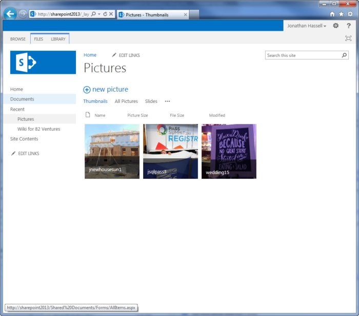 SharePoint 2013 - picture library