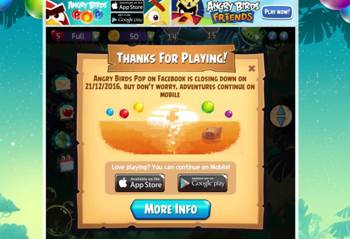 angry birds pop facebook