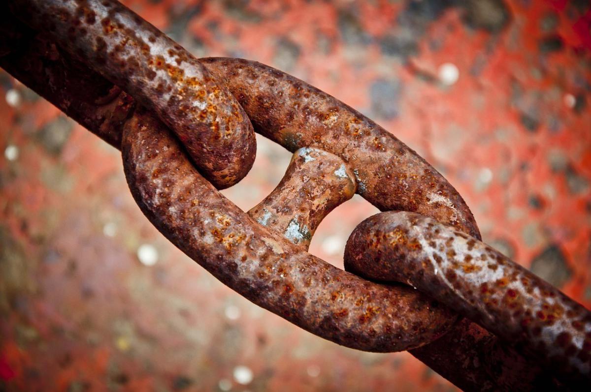 chain rust link heavy iron metal