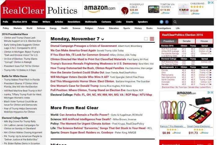 election sites realclearpolitics nov 2016