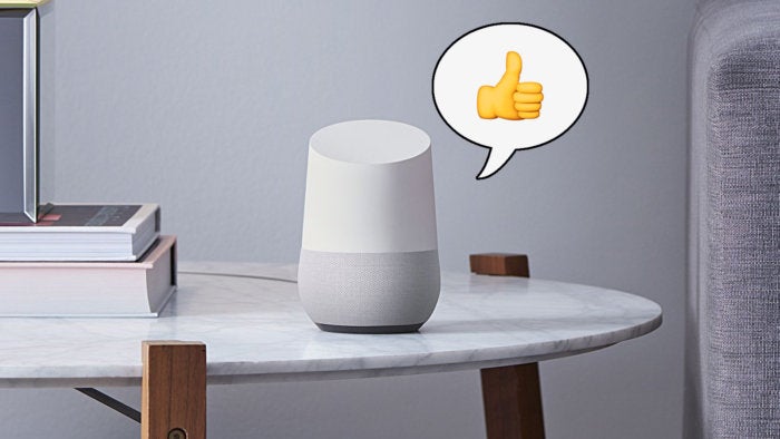 google home fixes playlist thumbs up