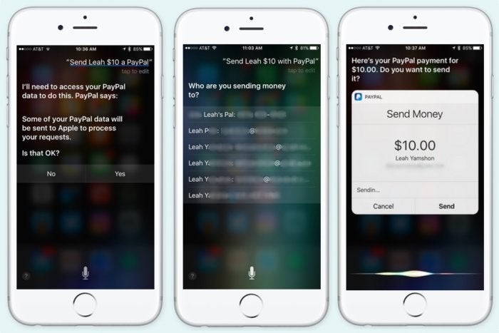 ios10 paypal siri 3up