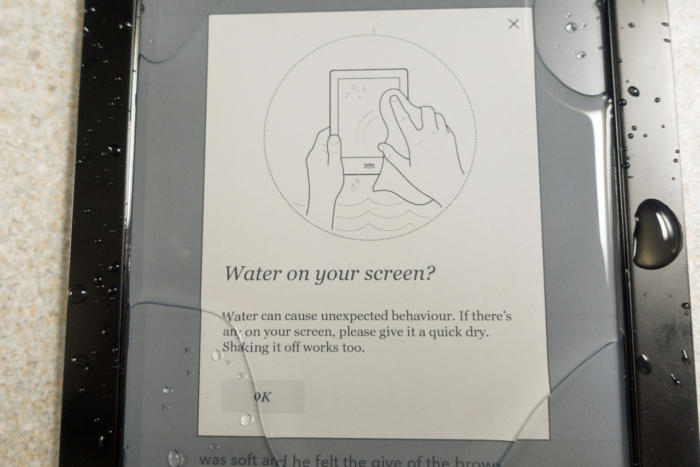 kobo aura h2o water