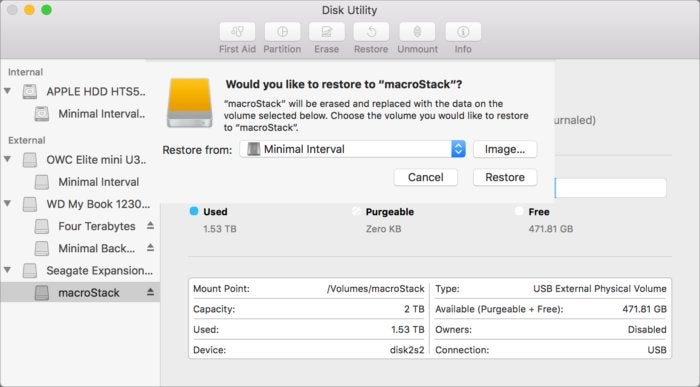 clone disk mac disk utility