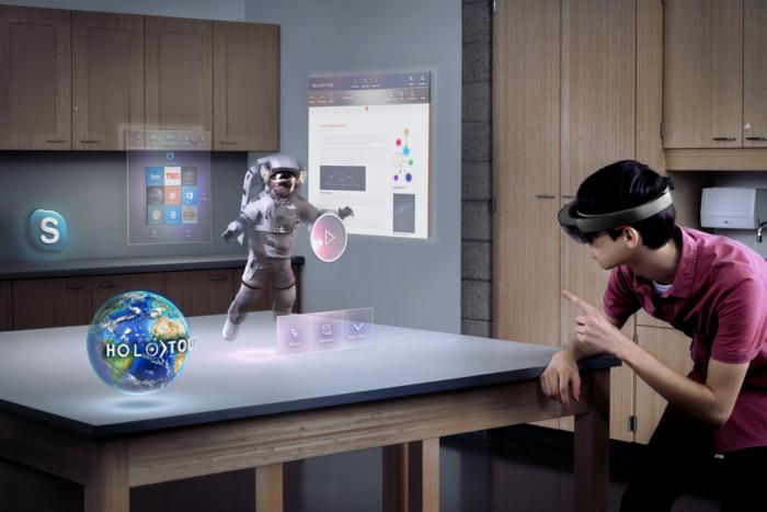 microsoft hololens mixed virtual reality augmented 3D