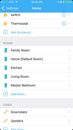 myhome plus settings configure home