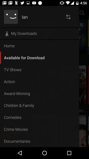 netflix offline available for download