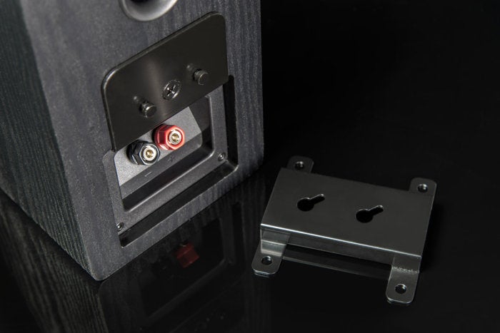 The four-way fllush mount allows you to hang the speakers in any one of four different orientations.