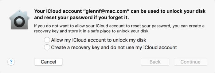 privatei enable filevault no cloud