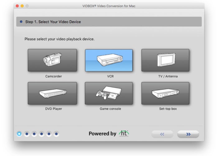 vidbox video conversion suite select device