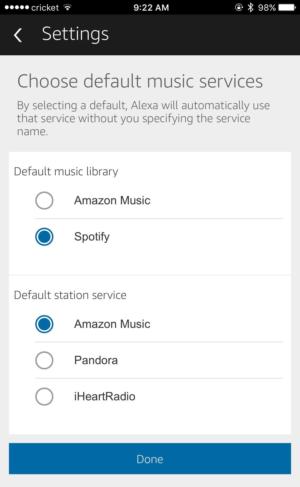 alexa default music