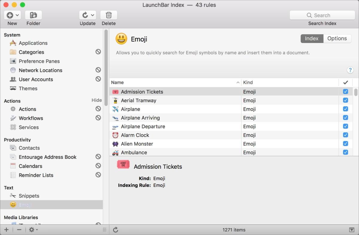 mac launchbar options