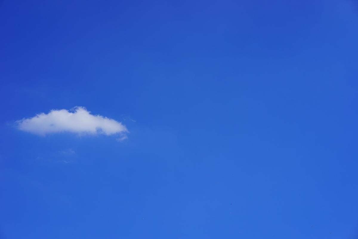 single cloud blue sky