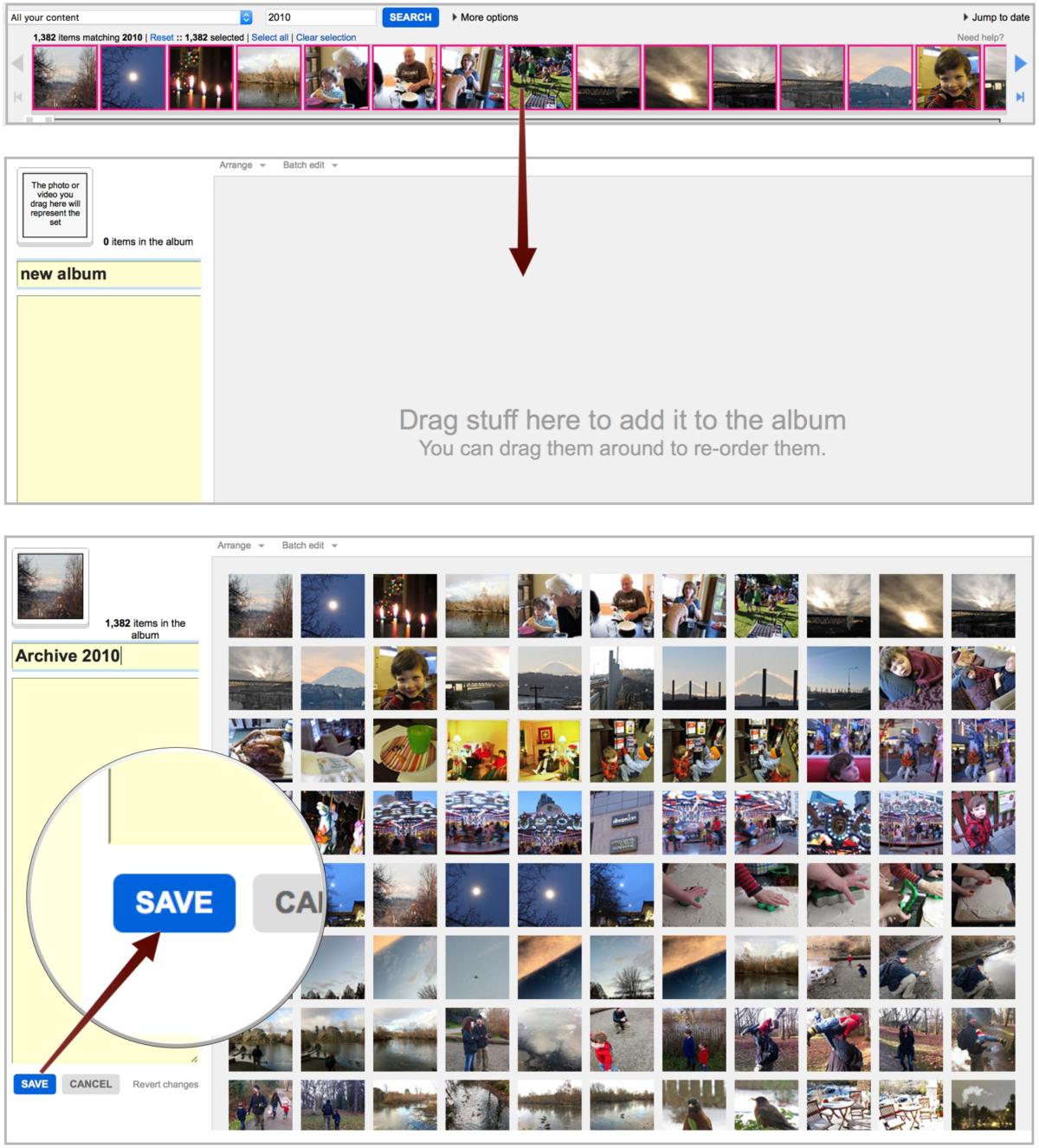 how to download albums from google photos