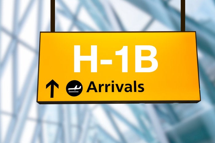 H-1B visa airport arrival