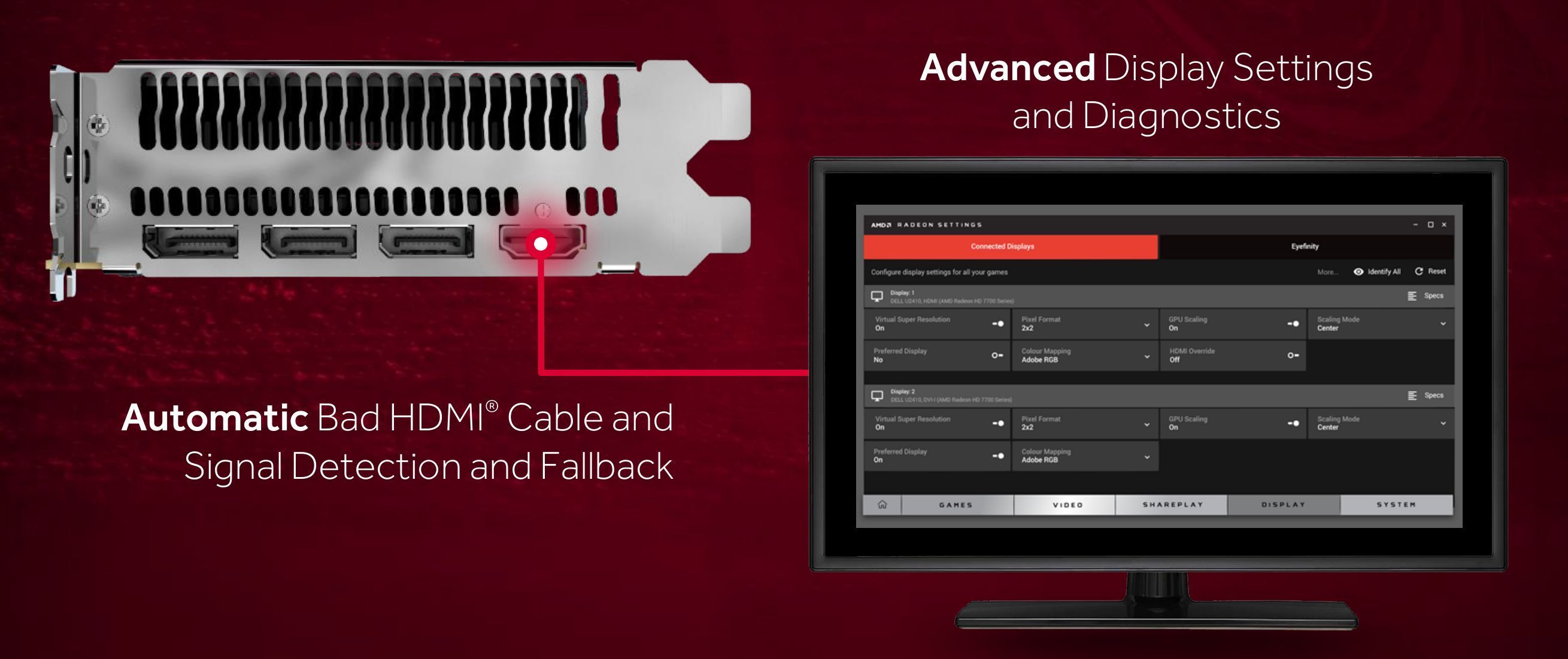 Amd hdmi output не подключено что делать