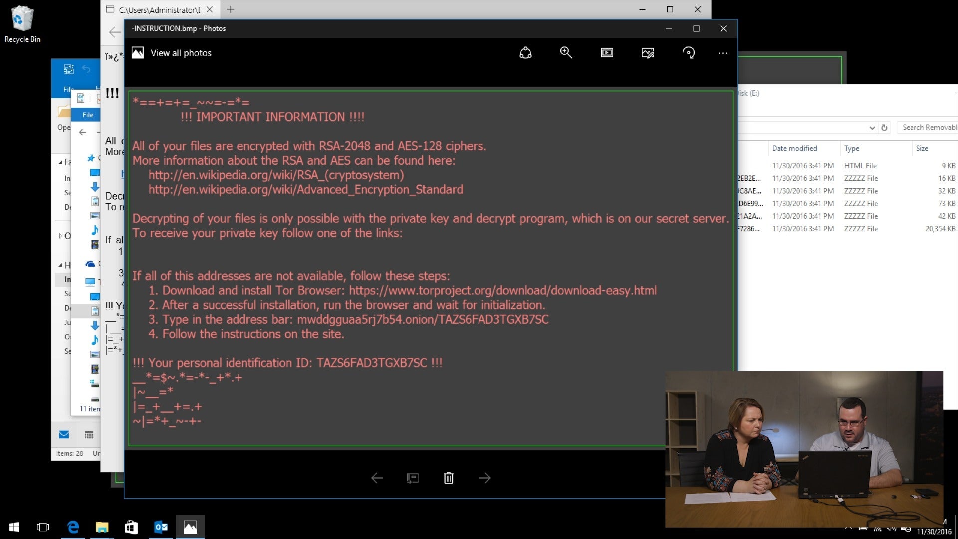 CSO Online's Steve Ragan infects a laptop with Locky Ransomware