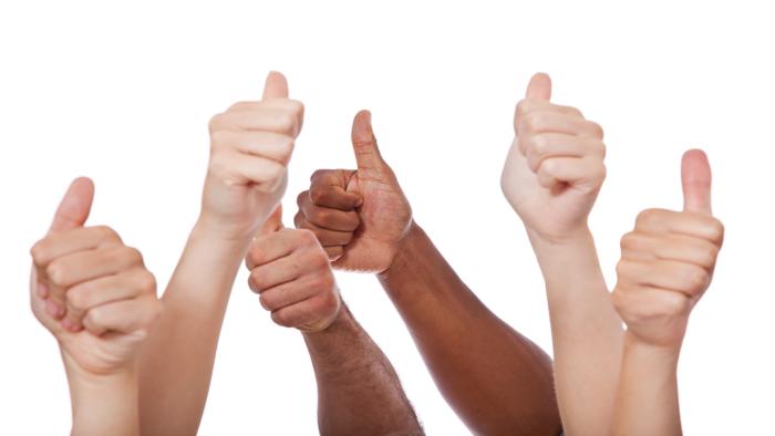 thumbs up multicultural