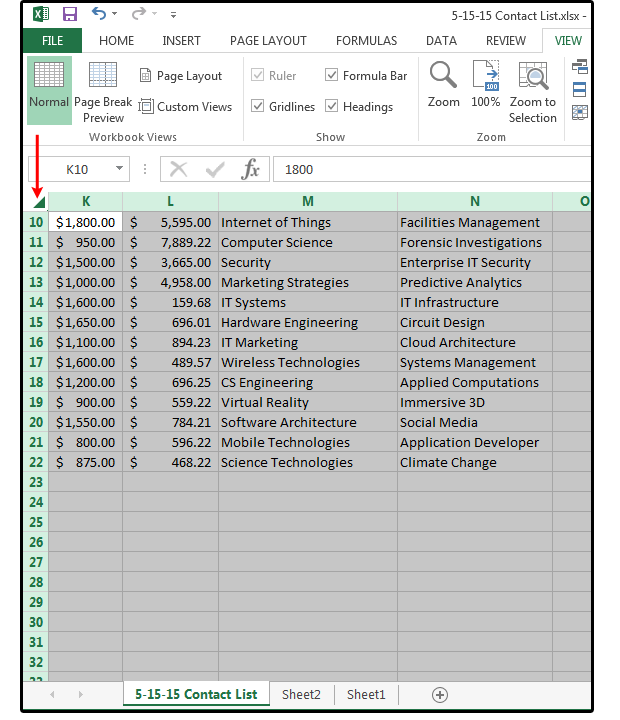 06 one corner click to select entire spreadsheet