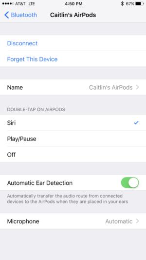 airpods bluetooth settings