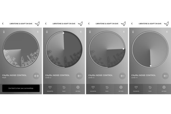 Through the Libratone App you can set the amount of active noise cancellation or determine how much
