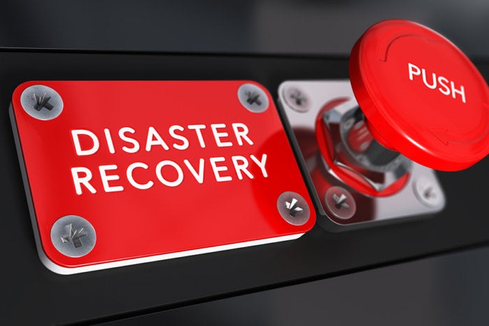 disaster recovery button