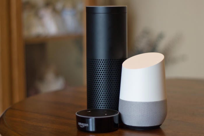 Amazon Echo, Echo Dot, and Google Home