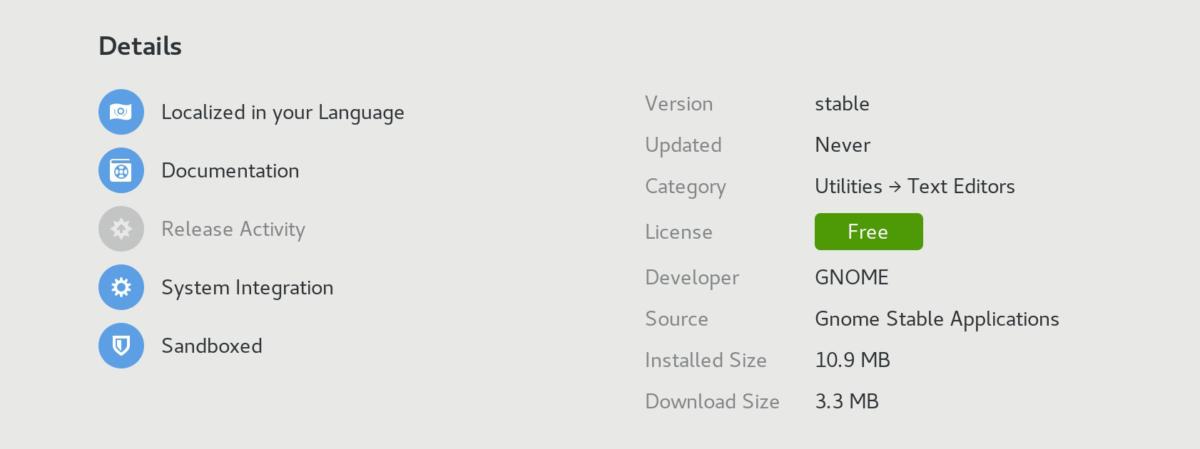 flatpak indicator in GNOME Software