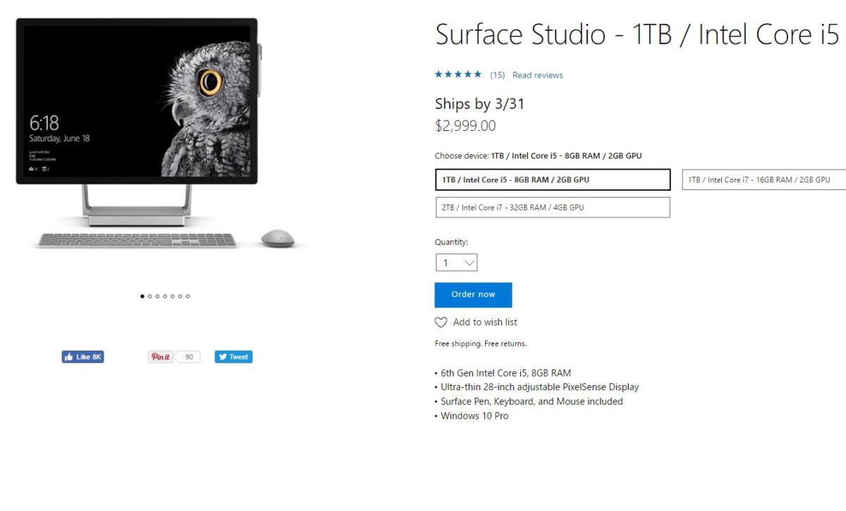 surface studio microsoft store