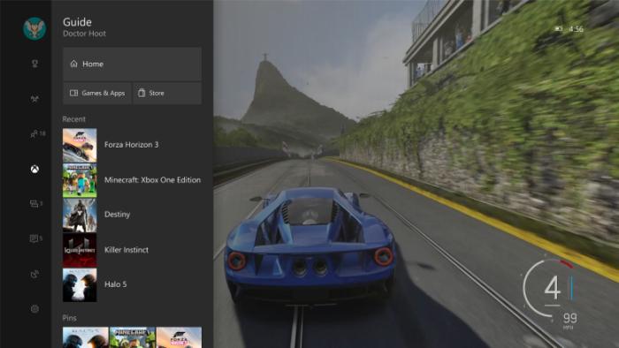 Creators Update updated guide xbox one