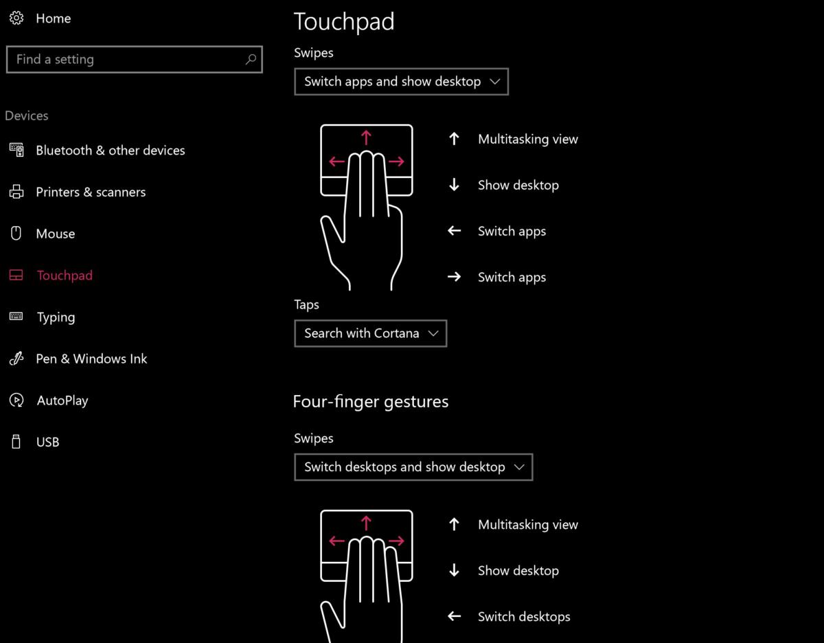 Gestures touch windows 10 mobile что это