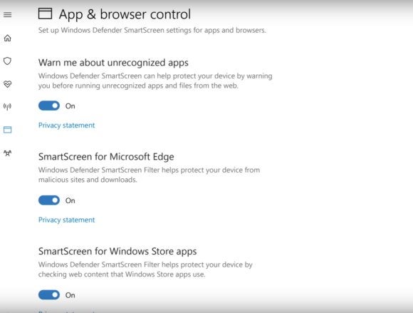windows 10 windows defender apps