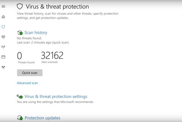 windows 10 windows defender security center threats