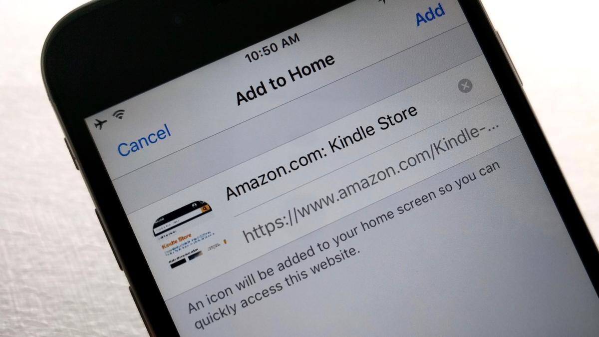 Add a site to your iOS home screen